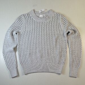 GAP Crochet Silver Sweater